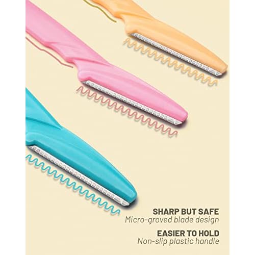 Eyebrow Razor for Women, 120 Pcs Dermaplaning Tool for Face Professional, Face Razor for Women Facial Hair Remover