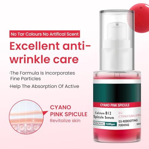 Cyano Pink Spicule Serum + Picotonic Shot Ampoule Duo - 2 PCS Korean Face Serum with Niacinamide & Calcium Ampoule Duo for Pore Refinement Glass Skin Finish (Pink + White essence)