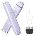 Bikini Trimmer Electric Razors for Women, 2-in-1 Dual-Head Cordless Body Hair Trimmer Facial Hair Removal for Face Lip Chin Pubic Underarm Legs, IPX6 Waterproof, Gifts for Women