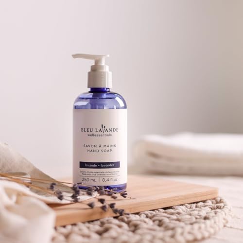 Bleu Lavande lavender hand care gift set - Soothing Aromatherapy ? Made with Premium True Lavender Essential Oil - Natural products ? lavender hand soap & hand cream ? No sulfates