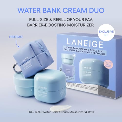 LANEIGE Water Bank Blue Hyaluronic Cream Moisturizer: Hydrating Korean Face Cream with Squalane & Ceramide for Skin Barrier Support, Dermatologist-Tested