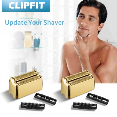FXFS2 Foil Shaver Replacement Foil Compatible with Babyliss Foil Shaver FXFS2, Gold Color, 2Pack