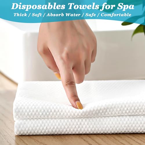 Premium Disposable Towel, 100 PCS Ultra Soft, Quick Dry Disposable Hair Towels Spa Salon Towel, Portable Body Towels Disposable for Massage Beauty Hotel Camping Travel Gym 28 x 12 inch