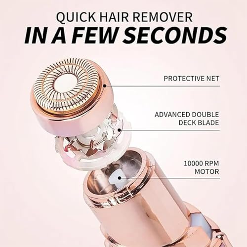 Replacement Head for Laikme Facial Hair Remover Generation 2 - Double Ring Replacement Blades Compatible With Laikme Gen 2 Face Hair Shaver Removal Device Only - Painless Razor Heads (3 Count)