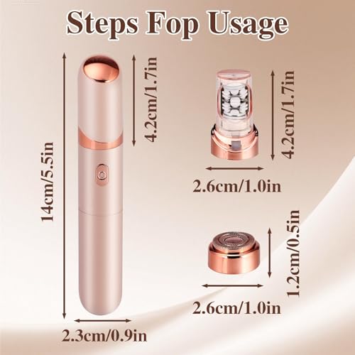 PluxyEpil Pro 3.0 Women Face Epilator, Facial Hair Remover for Women Eyebrows Lip Chin, Waterproof for Arms & Underarms, Body