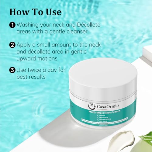 Neck and D?collet? Cream for Wrinkles, Skin Tightening, and Lifting, 1.66 Fl Oz Neck Firming Cream, Anti Aging Neck Cream