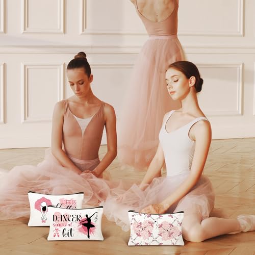 30pcs Dance Makeup Bag Dance Cosmetic Bags Dancer Gifts Survival Kit Pouch Travel Toiletry Bag Valentine's Day Gifts for Girls Women Dance Teacher Competition