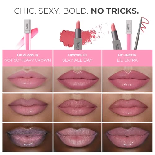Rinna Beauty Icon Lip Kit - Pinky - All-in-one Lip Kit Includes Lipstick, Lip Gloss, and Lip Liner - CANDY PINK look - Vegan, Long-lasting, Anti-aging & Moisturizing, Cruelty-Free - 1 each