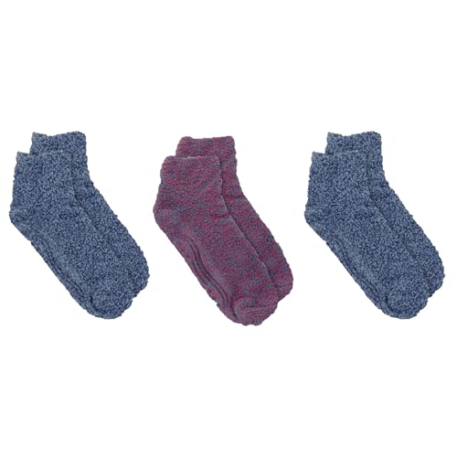 Dr. Scholl's Womens Low Cut Soothing Spa - Lavender & Vitamin E Infused 2 3 Pair Packs Bottom Grippers Sock, Blue, Pink/Blue, 4-10 US