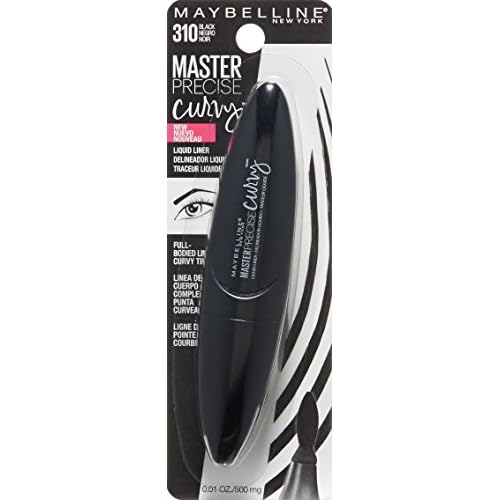 Maybelline New York Master Precise Curvy Liquid Eyeliner, Black, 0.01 oz.