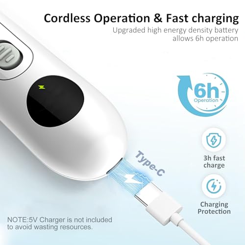 Electric Foot Callus Remover,Cordless Electric Foot File with LED Light,5000RPM-Faster Callus Remover for Feet,8-in-1 Foot Scrubber Perfect for Dead,Hard Cracked Dry Skin,Thick Toenail Ideal Gift