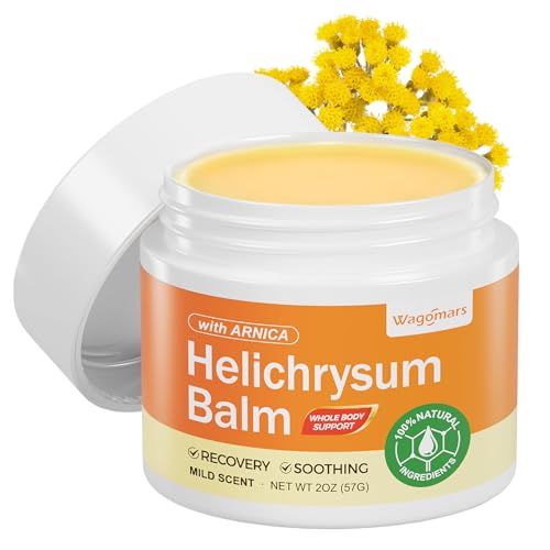 Helichrysum Balm for Skin Repair & Renewal - Natural Soothing Helichrysum Essential Oil Balm with Arnica for Bruise & Redness Relief - Moisturizes & Revitalizes Dry, Sensitive & Aging Skin