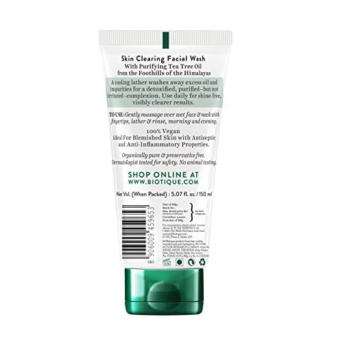 Biotique Tea Tree Skin Clearing Facial Wash, Normal to Oily Skin Face Wash, 150ml
