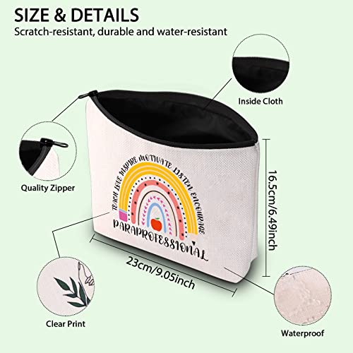 Paraprofessional Survival Kit Para Teacher Gift Paraprofessional Zipper Pouch Makeup Bag Paraeducator Appreciate Gift Teacher Aide Gift (Paraprofessional)