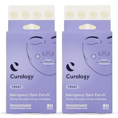 Curology Emergency Spot Pimple Patches for Face, Hydrocolloid Pimple Patches Fast-Acting, 160 Count