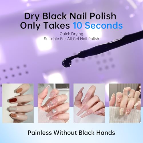 UV Nail Lamp, UV Light for Gel Nails, 48W Plug-in Mini Diamond Nail Lamp Nail Dryer with Touch Control Auto Sensor and 3 Timer Settings Nail Light Curing Lamp, Home (AB Diamond)