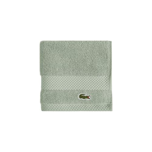 Lacoste Heritage 100% Supima Cotton Wash Cloth, Aloe, 13" x 13" ? Highly Absorbent & Quick Drying, Premium Super Soft Bath Towel, Bathroom Essential, Gift for All Occasions, Machine Washable