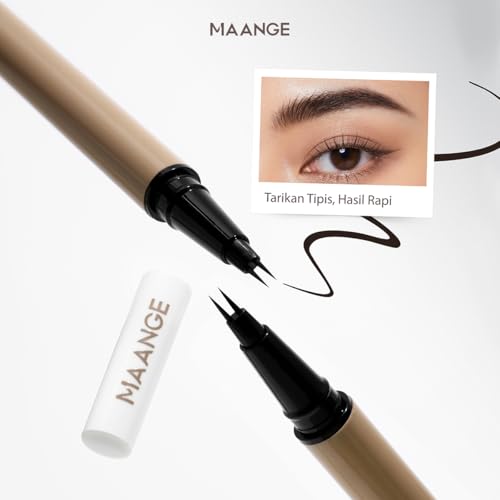 MAANGE Liquid Brow 2-Fork-Tip£¬Ultra-fine Waterproof Long-lasting, Smudge-Proof, Creates Natural Tint,Deep Brown,B202-2pcs