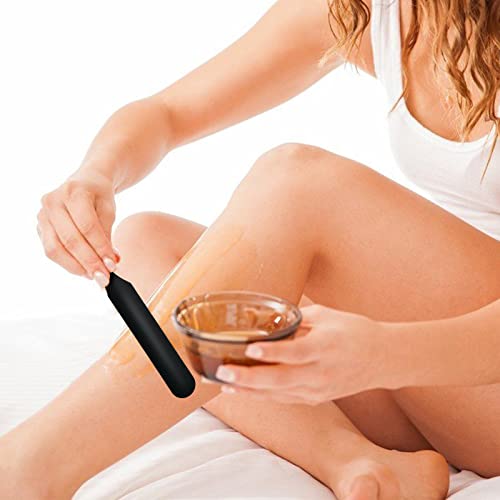 10 Pcs Non-Stick Wax Spatulas, Large Silicone Sticks Reusable Hair Removal Applicator Makeup Scraper for Home Salon Body Use