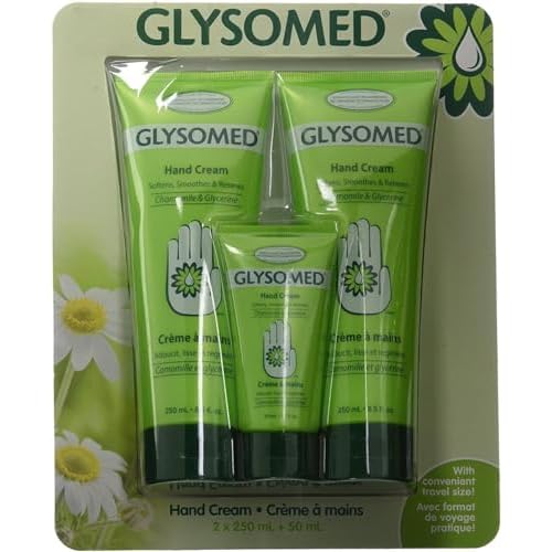 Glysomed Hand Cream Combo Pack, 8.5 Fl Oz (2 Count) + 1.7 Fl Oz (1 Count)