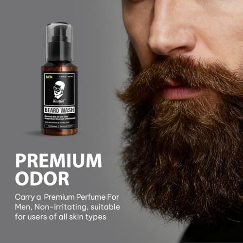 NUSPA NUSPA Face Beard Wash for Full Beards Removes Dirt and Odor Keeps Beard Shampoo Deeo Cleansing Refreshing Face Wash with Argan Jojoba Oils