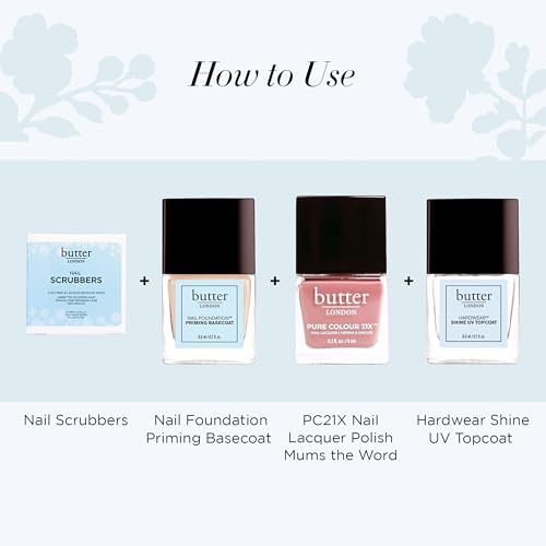 Butter LONDON Nail Polish Remover Pads, Nail Scrubbers - 2-in-1 Prep & Lacquer Remover Nail Wipes - Travel-Friendly Gel Fingernail Polish Remover - Cruelty-Free, Paraben-Free & Gluten-Free
