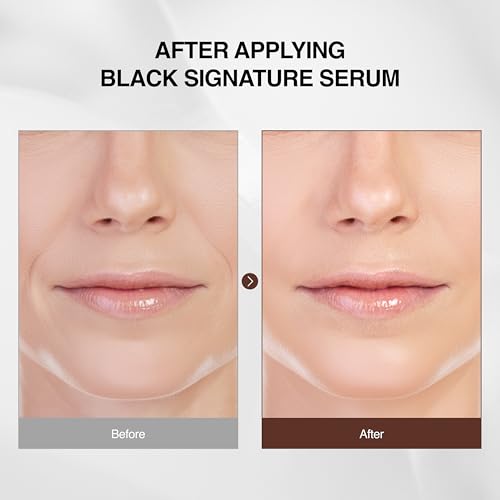 Ottie Black Signature Ampoule with 60% Snail Secretion Filtrate, Hydrating Face Serum for Elastic Skin, Korean Skincare Ampoule with Firming and Anti Aging Care