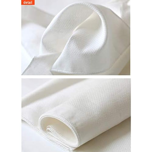 Angel-in-Moms [10 Packs] Organic Cotton Cloth Soft Muslin Gauze Handkerchief Washcloths, Wide Size 14 inch x 14 inch, Facial Cleansing Cloths, Hankies Makeup Remover Towel (Organic Embossing)