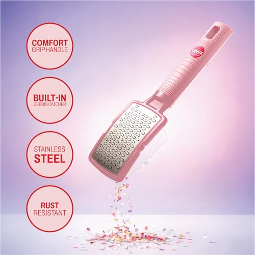 Onyx Professional Foot Rasp, No Mess Callus Remover for Feet, Includes Debris Catcher - Stainless Steel Foot Scrubber Dead Skin Remover, Lightweight Callus Shaver for Feet, Foot File, Pedicure