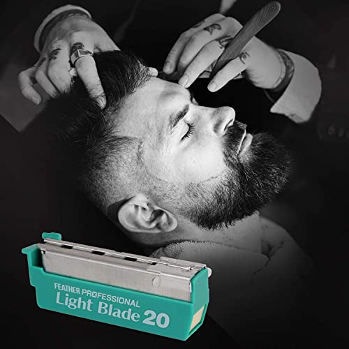 Feather Artist Club ProLight Razor Blades - (3 Pack of 20) - Single Straight Edge Razor Blade Refills for Shaving - For Men, Women, & Barbers