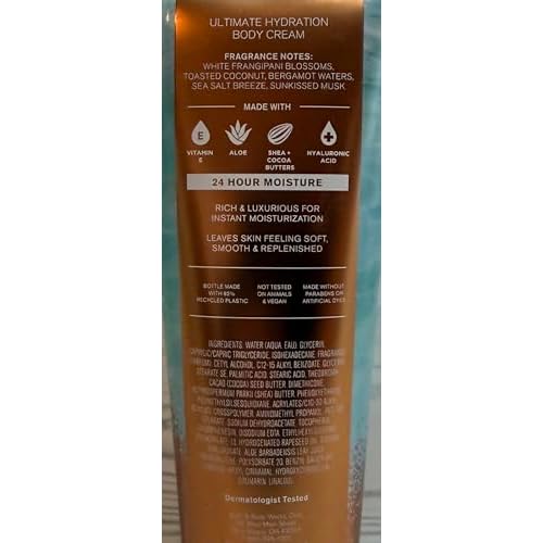Bath & Body Works Women's At the Beach Ultimate Hydration Body Cream 8 Ounces Pack of 2
