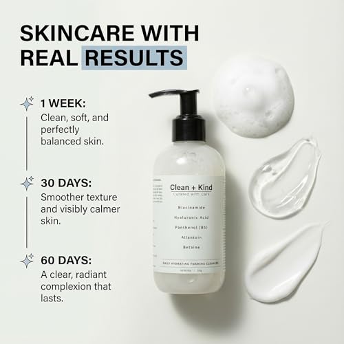 Daily Facial Cleanser for Sensitive Skin ? Gentle Non Stripping Face Wash with Niacinamide & Hyaluronic Acid ? Removes Makeup, SPF & Oil While Supporting Skin Barrier