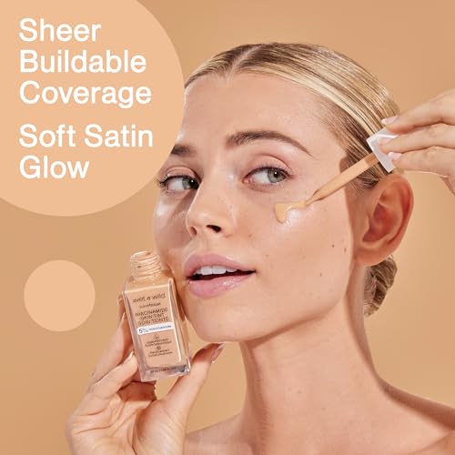 wet n wild Bare Focus Skin Tint, 5% Niacinamide Enriched, Buildable Sheer Lightweight Coverage, Natural Radiant Finish, Hyaluronic & Vitamin Hydration Boost, Cruelty-Free & Vegan - Soft Ivory