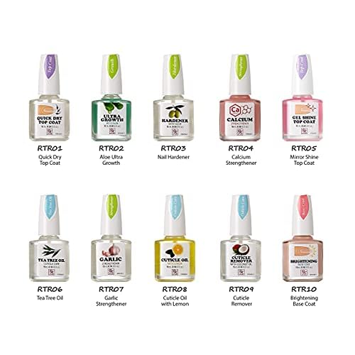 Ruby Kisses Nail Treatment, Garlic Nail Strengthener, Nail Growth & Repair, Strengthening Polish for Thin Damaged Nail, Stops Splits, Chips and Cracks, Infused with Garlic & Vitamin E (1 Pack)