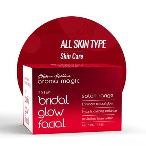 Aroma Magic Bridal Glow Facial Kit | 7-Step Facial for Radiance & Glowing Skin | Revitalizes Dull Skin & Deeply Nourishes | Salon-Quality Bridal Skincare at Home | Suitable for All Skin Types
