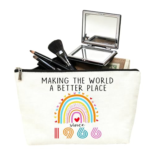 60th Birthday Gifts for Women Her Cosmetic Bags, Happy 60th Birthday Decorations for Wife, Mom, Grandma, Friend, 1966 60 Year Old Gift Ideas Makeup Bag (1966)