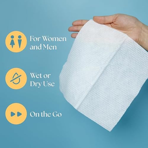 210 Count Disposable Face Towels Facial Cleansing Wipes, Quick Dry Makeup Remover Cloths, Soft Face Towelettes for Women & Men by WipesyWiz 7.9"x7.9" (Pack of 3)