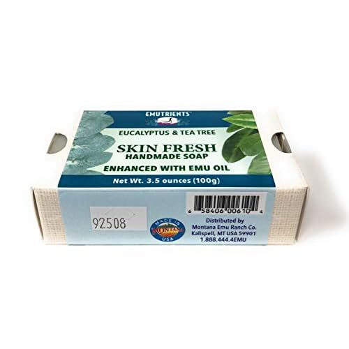 Montana Emu Ranch - Skin Fresh Handmade Soap 3.5 Ounce Bar - Made with Eucalyptus, Tea Tree, and Cajeput Oils