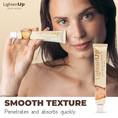 Lighten-Up Anti-Aging Skin Brightening Gel - 1 Fl oz / 30ml, Anti-Aging Cream, with Alpha Arbutin, Argan Oil, Vitamin C