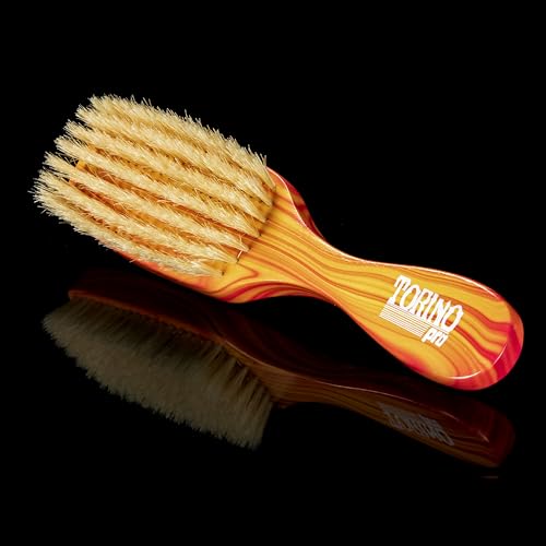 Torino Pro Wave Brush #8789-7 Row Soft bristles -100% Pure Boar Bristles - Great Workhorse for laying down your 360 Waves