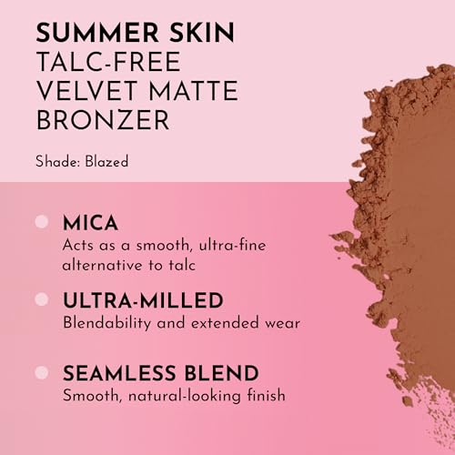 LAWLESS Women's Talc Free Velvet Matte Bronzer, Blazed, 0.3 oz/ 11 g