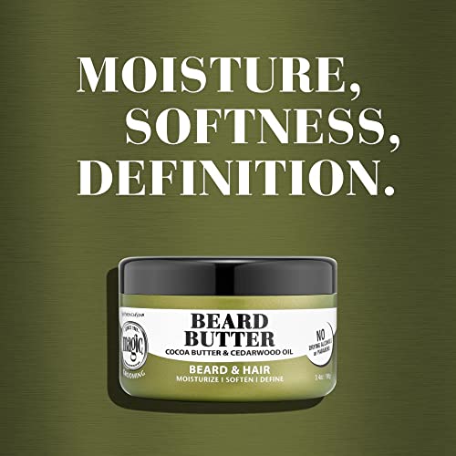 SoftSheen-Carson Magic Men's Grooming Conditioning Beard Butter With Cocoa Butter and Cedarwood Oil, Moisturizes, Softens and Define With No Drying Alcohol, 3.5 ounces (Pack of 2)