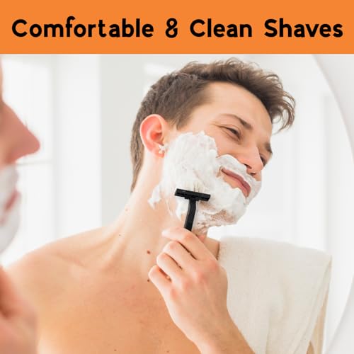 CXYARY 220 Pcs Twin Blade Disposable Razors With Clear Safety Cap, Shaving Razors Bulk for Men &Women, Stainless Steel Blade, Multipurpose Portable Shave Razor for Bathing Hotel Travel, Black