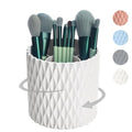 Makeup Brush Holder Organizer-360¡Æ Rotating Makeup Brush Storage,Pencil Pen Holder Cup,Desk Accessories,5 Slot Make up Brushes Cup, for Vanity Desktop Bathroom Countertop (White)