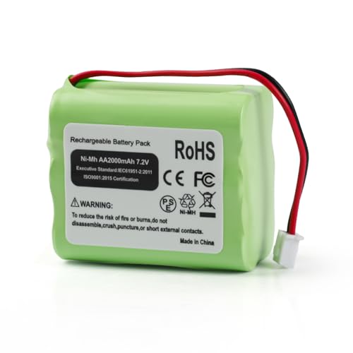 Replacement Battery for 2Gig BATT1, BATT1X, BATT2X, 6MR2000AAY4Z, GC2 2GIG-CNTRL2 2GIG-CP2, GCKIT311, Go Control Panel Alarm System 10-000013-001, PERS-4200 Ni-MH [7.2V, 2000mAh]