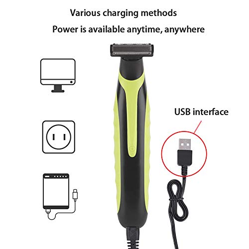 INVODA Men's Electric Shaver & Beard Trimmer - Rechargeable Wet/Dry Razor with 3 Precision Guards, Skin Protector Waterproof Cordless Grooming Kit for Face & Body