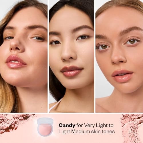 Kosas Cloud Set Face Brightening Powder - Pressed Brightening Powder, Smooths Shine Controll, Coverage for Dark Undereye & Uneven Skin - Lightweight Setting Powder - Candy (Sheer Brightening Pink)