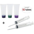 Travelwell ECO Amenities 25ml Clear Plastic Empty Bottles with Screw Cap BPA-free Set of 50 With Injector Syringes