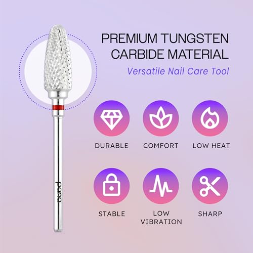 Pana 3/32" Safety Bit Nail Carbide Bit - For Electric Dremel Drill Machine (Fine, Flame -Silver)