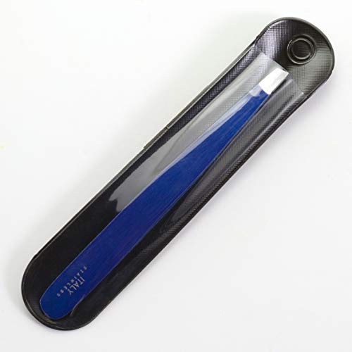 Italy - Deluxe Slant Tip Tweezers, Stainless Steel, for Eyebrow Shaping and Removing Hair from Face and Body